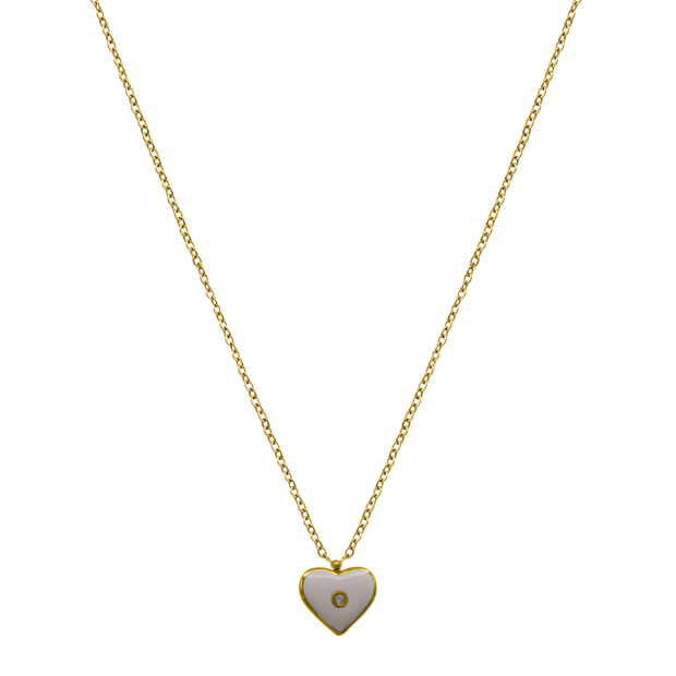 Love Stone Heart 14K Vergoldet