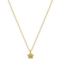Cluster Flower Kette 18K Vergoldet