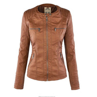 Wetterfeste Lederjacke mit Kapuze