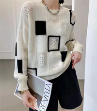 LINA - Geometrischer Patchwork-Pullover