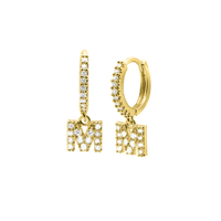Shiny Letter Ohrringe 18K Vergoldet