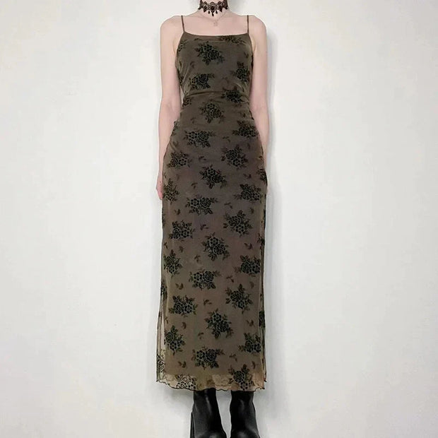 Verona - Vintage-Kleid aus floraler Spitze mit transparentem Overlay