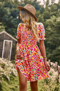 MADAY - Geblümtes Minikleid mit Ärmeln