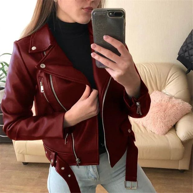 Wärmende Lederjacke für Herbst und Winter