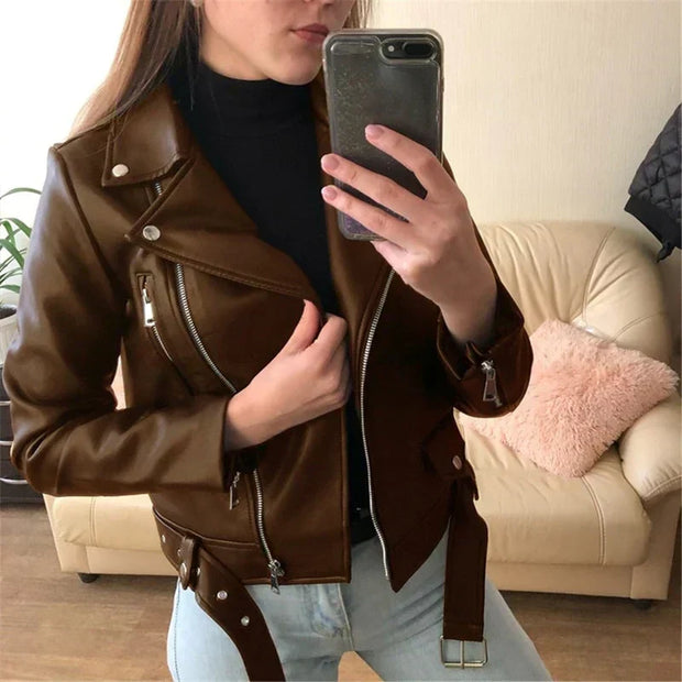Wärmende Lederjacke für Herbst und Winter