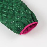 Steppjacke mit Blumenmuster und rosa Schleifen