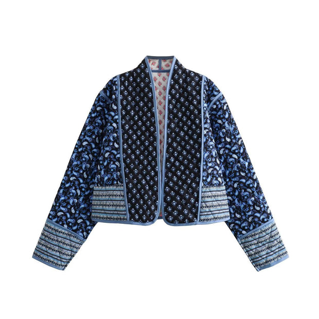 Jacke zum Wenden mit figurbetontem Schnitt und Reverskragen