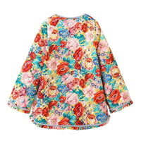 Steppjacke mit Blumenmuster und Patchwork