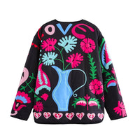 Jeansjacke mit Graffiti-Print und Taschen