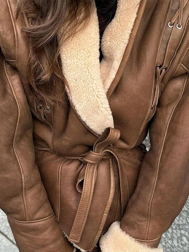 Wildlederjacke mit lockerer Passform