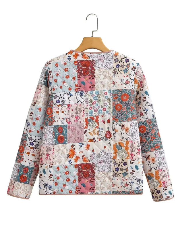 Jeansjacke mit Patchwork, lockerer Passform und Print