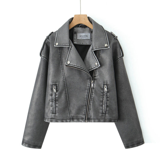 Damen Bikerjacke mit kurzem geradem Schnitt - Selmira