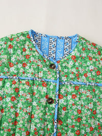 Lockere Jacke mit Blumenmuster