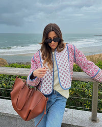 Jacke zum Wenden mit figurbetontem Schnitt und Reverskragen