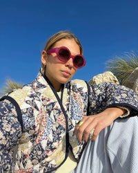 Steppjacke mit lockerer Passform und Print im Steppdesign