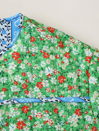 Lockere Jacke mit Blumenmuster