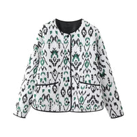 Steppjacke mit geometrischem Muster und lockerer Passform