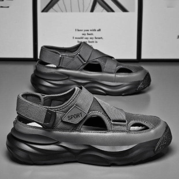 Herren-Sportsandalen mit dicker Sohle und Klettverschluss - Bruno
