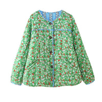 Lockere Jacke mit Blumenmuster