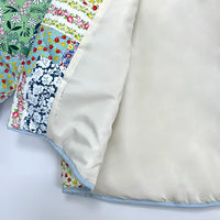Jacke mit Blumenmuster, Patchwork und Taschen