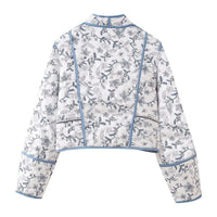 Jacke zum Wenden mit Blumenmuster und Ethno-Muster