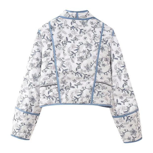 Jacke zum Wenden mit Blumenmuster und Ethno-Muster