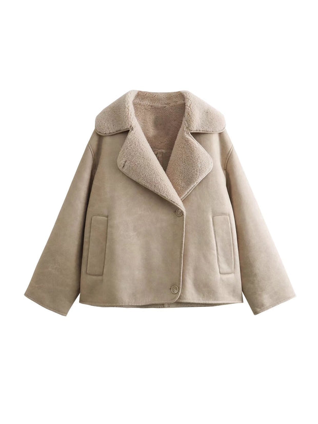 Klassische kurze Lederjacke