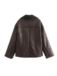 Klassische kurze Lederjacke