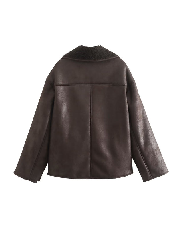 Klassische kurze Lederjacke