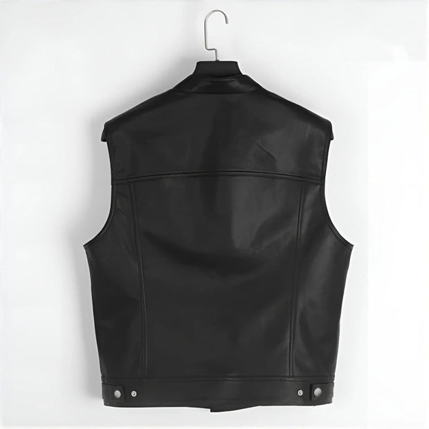Herrenweste im Bikerstil mit Ledereffekt - Ardent