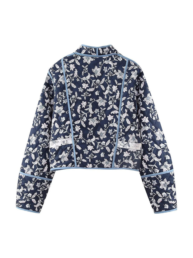 Jacke zum Wenden mit Blumenmuster und Ethno-Muster