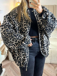 Jacke mit lockerer Passform und Print