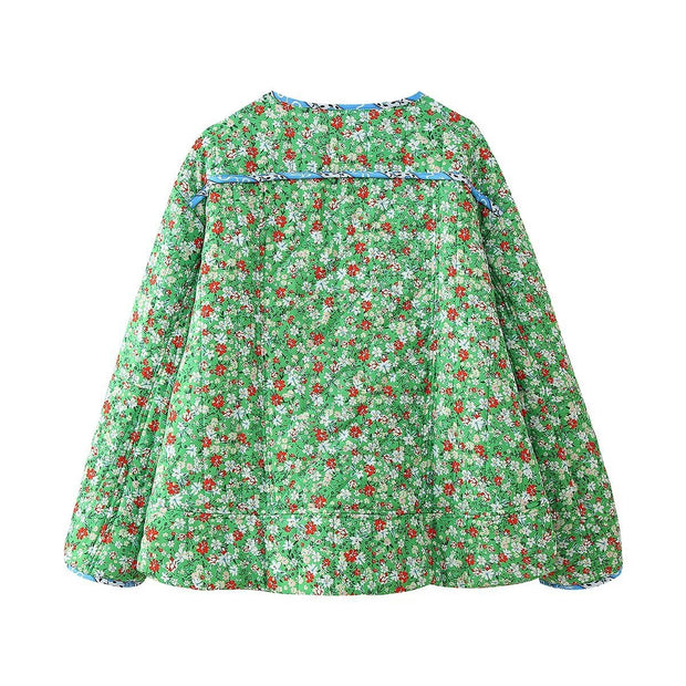 Lockere Jacke mit Blumenmuster