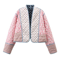 Jacke zum Wenden mit figurbetontem Schnitt und Reverskragen