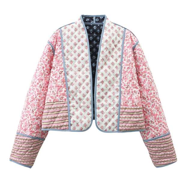 Jacke zum Wenden mit figurbetontem Schnitt und Reverskragen