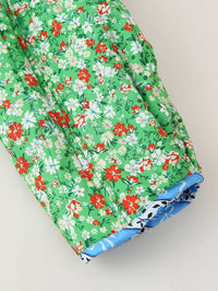 Lockere Jacke mit Blumenmuster
