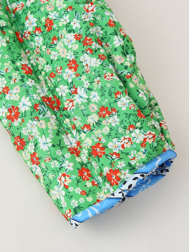 Lockere Jacke mit Blumenmuster