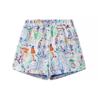 Jacke und kurze Hose mit Graffiti-Print
