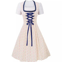 Damen Blau Oktoberfest Dirndl Kleid - Annemarie