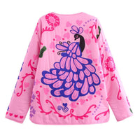 Jeansjacke mit Graffiti-Print und Taschen