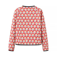 Jacke in leichter Ausführung mit Blumenmuster und Schleifendetails