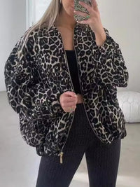 Jacke mit lockerer Passform und Print
