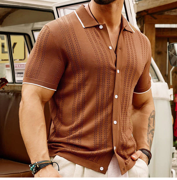 Hartford Chase - Gestricktes Poloshirt