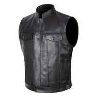 Herrenweste im Bikerstil mit Ledereffekt - Ardent