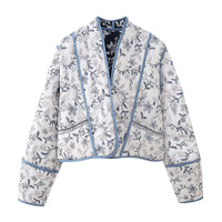 Jacke zum Wenden mit Blumenmuster und Ethno-Muster