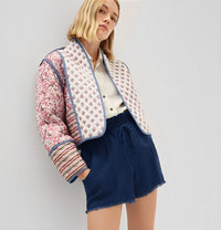 Jacke zum Wenden mit figurbetontem Schnitt und Reverskragen