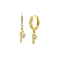 Shiny Letter Ohrringe 18K Vergoldet