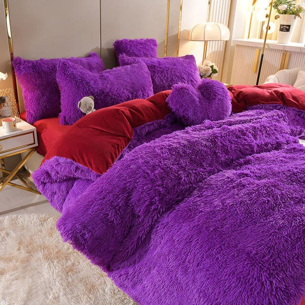 LuxLaken - 5-in-1-Bettwäsche-Set + kostenloses Herz-Kissen