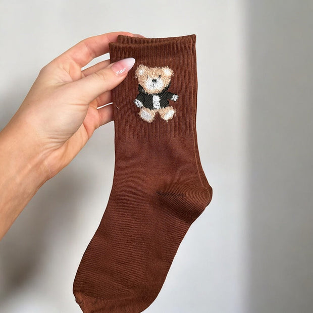 Socken-Set mit gestickten Bären