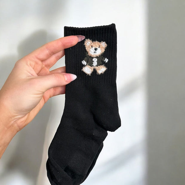 Socken-Set mit gestickten Bären